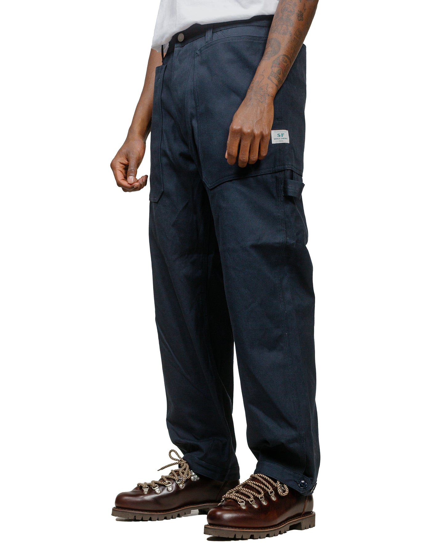 Sassafras Fall Leaf Gardener Pants 4/5 Canvas Navy model front