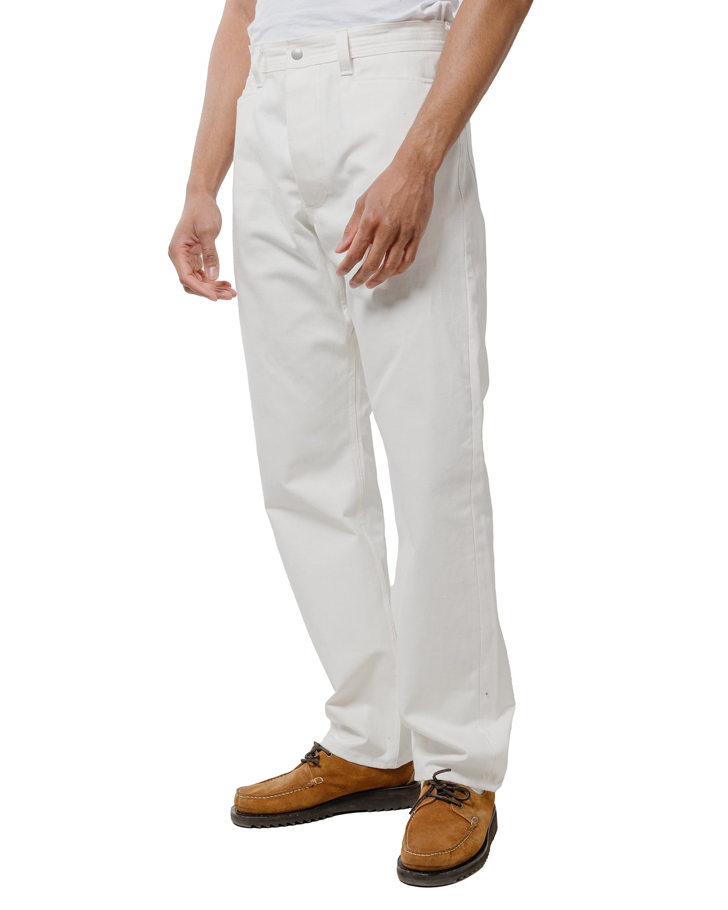 Sassafras Weeds Digger Pants Selvedge Duck Off White