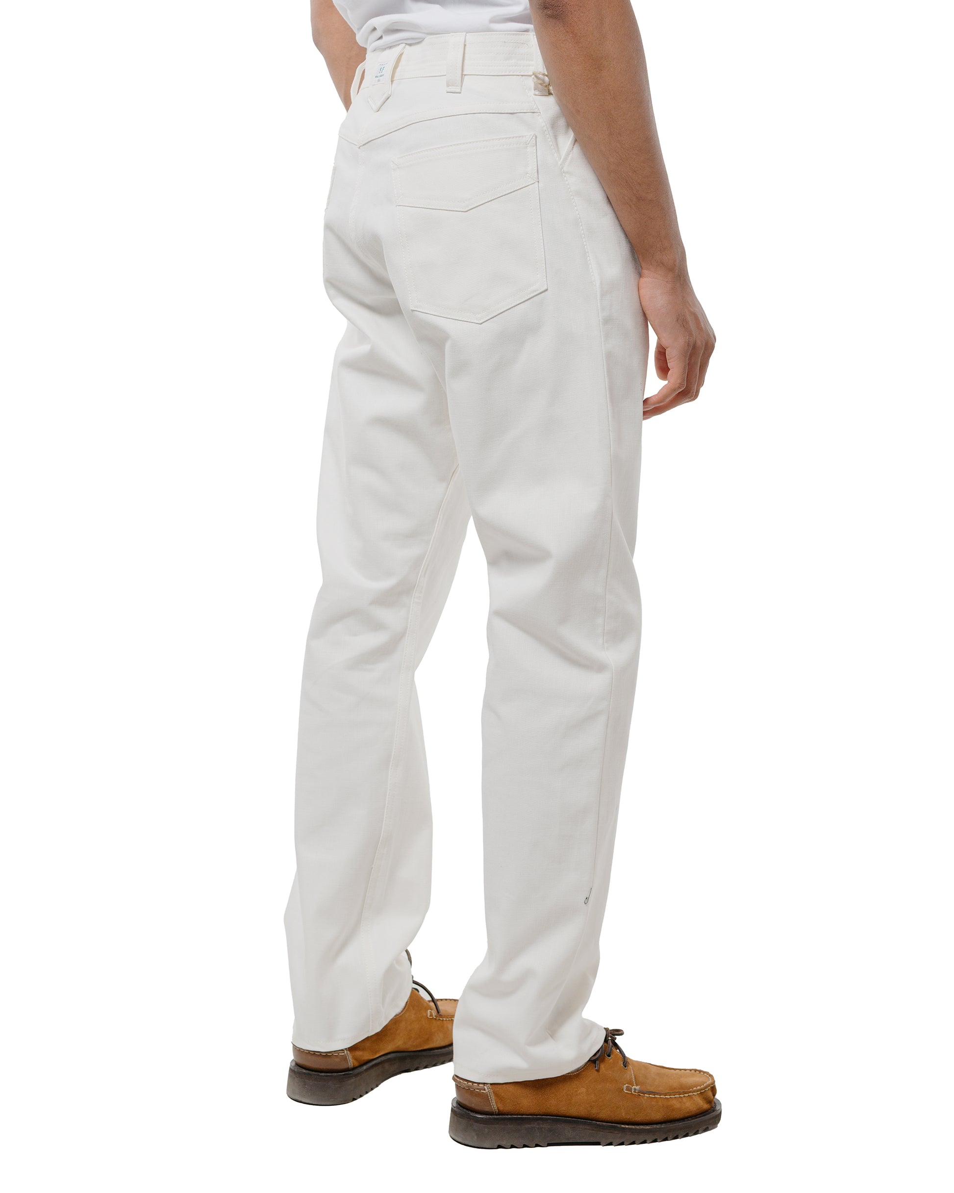 Sassafras Weeds Digger Pants Selvedge Duck Off White
