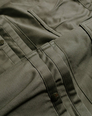 Sassafras Overgrown Fatigue Jacket Military Satin Olive fabric