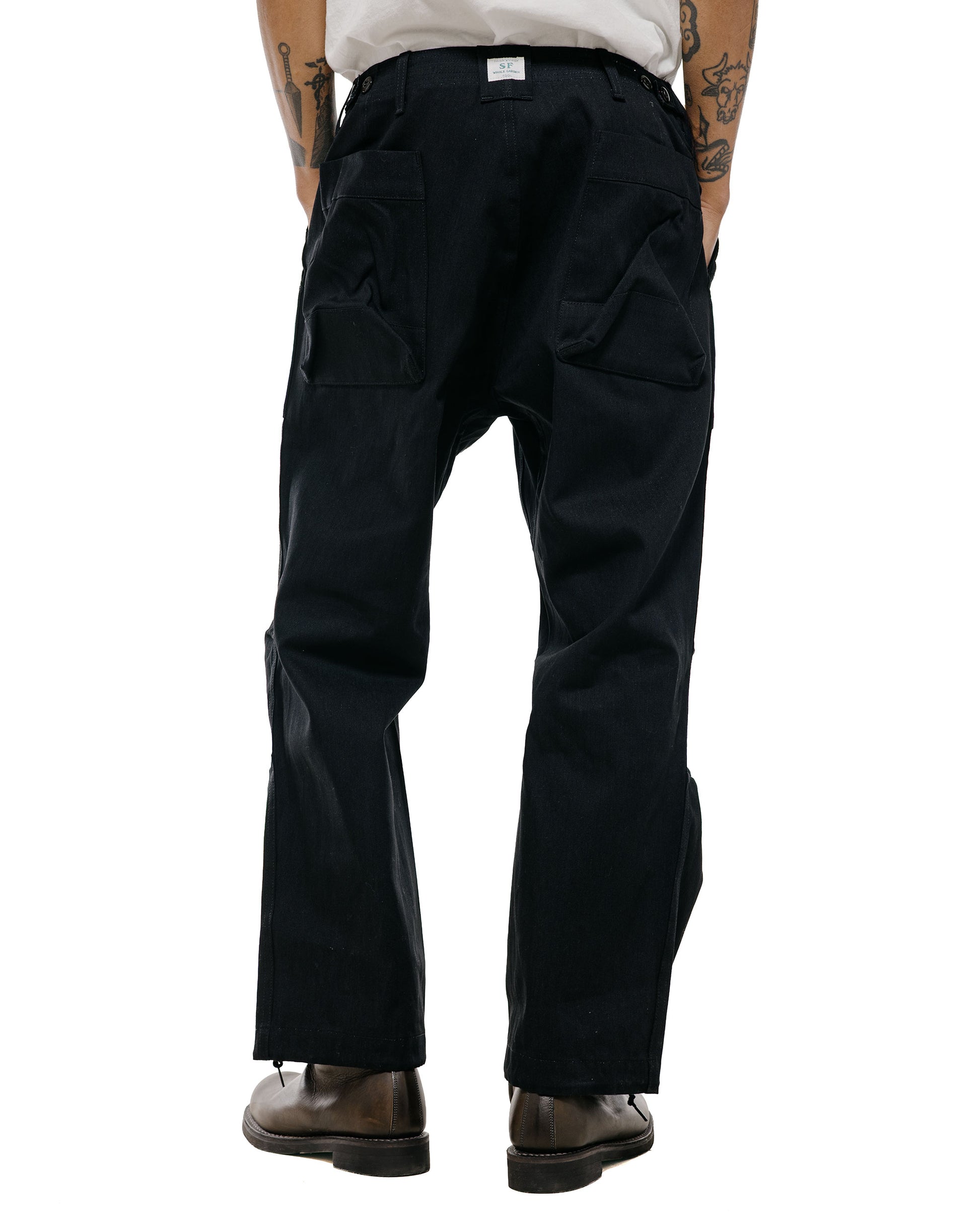 Sassafras Overgrown Fatigue Pants 8.5oz Work Denim Black