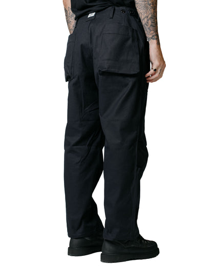 Sassafras Overgrown Fatigue Pants Selvedge Duck Black model back