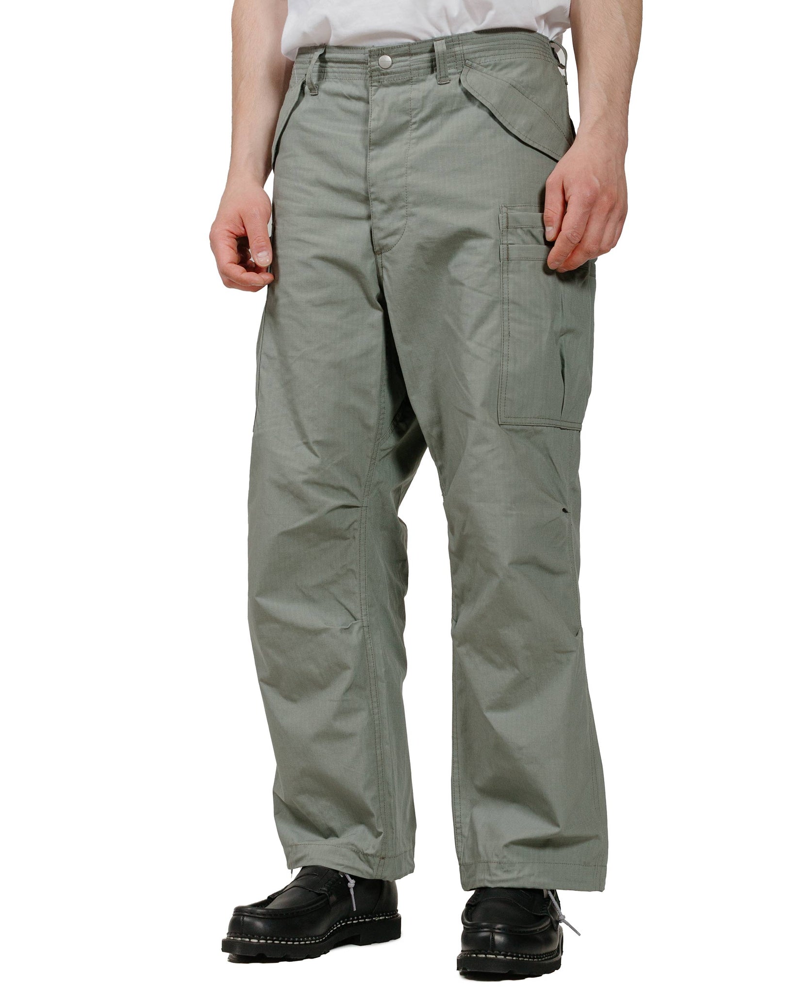 Sassafras Overgrown Pants Cotton/Nylon Ripstop Gray model front