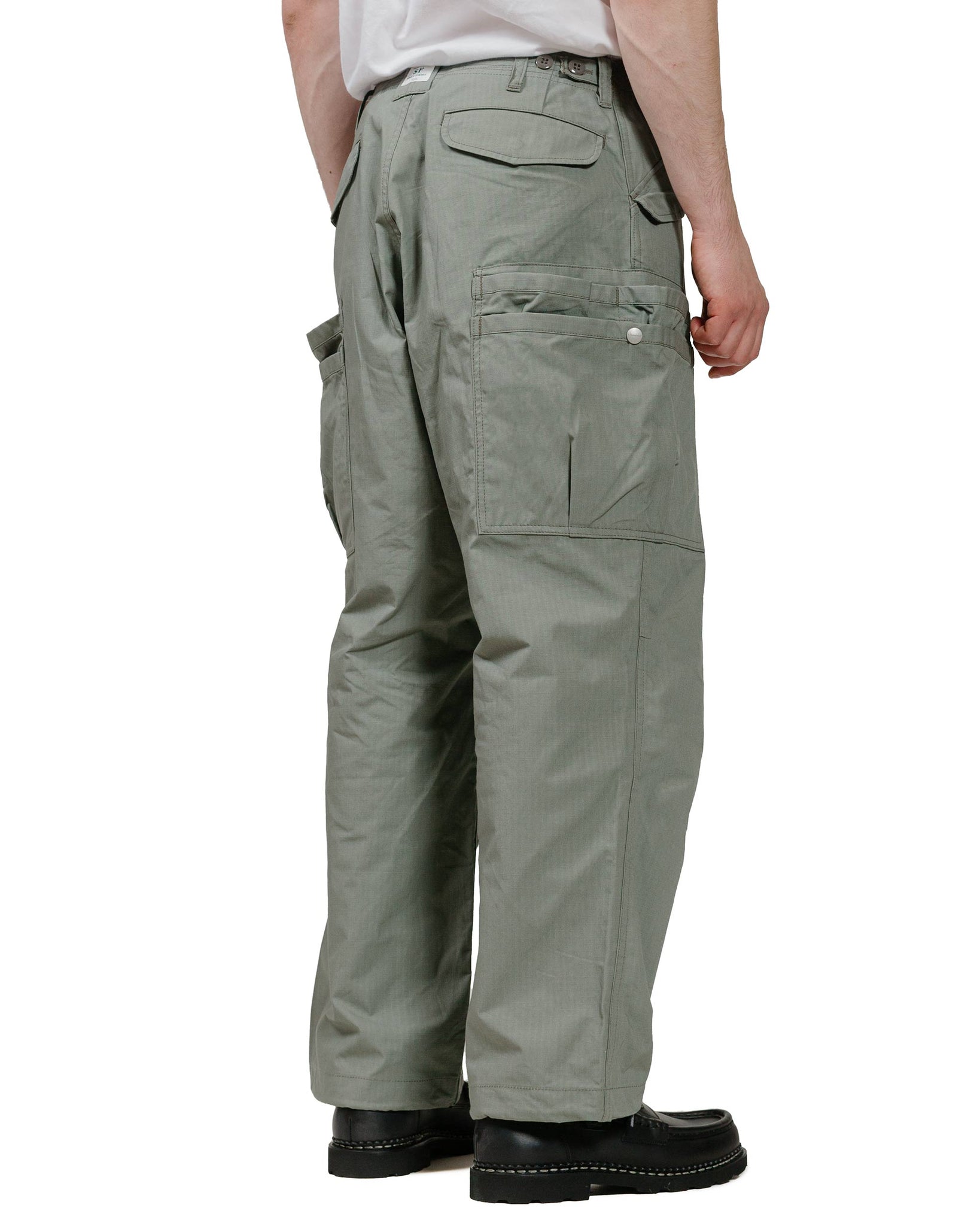 Sassafras Overgrown Pants Cotton/Nylon Ripstop Gray model back