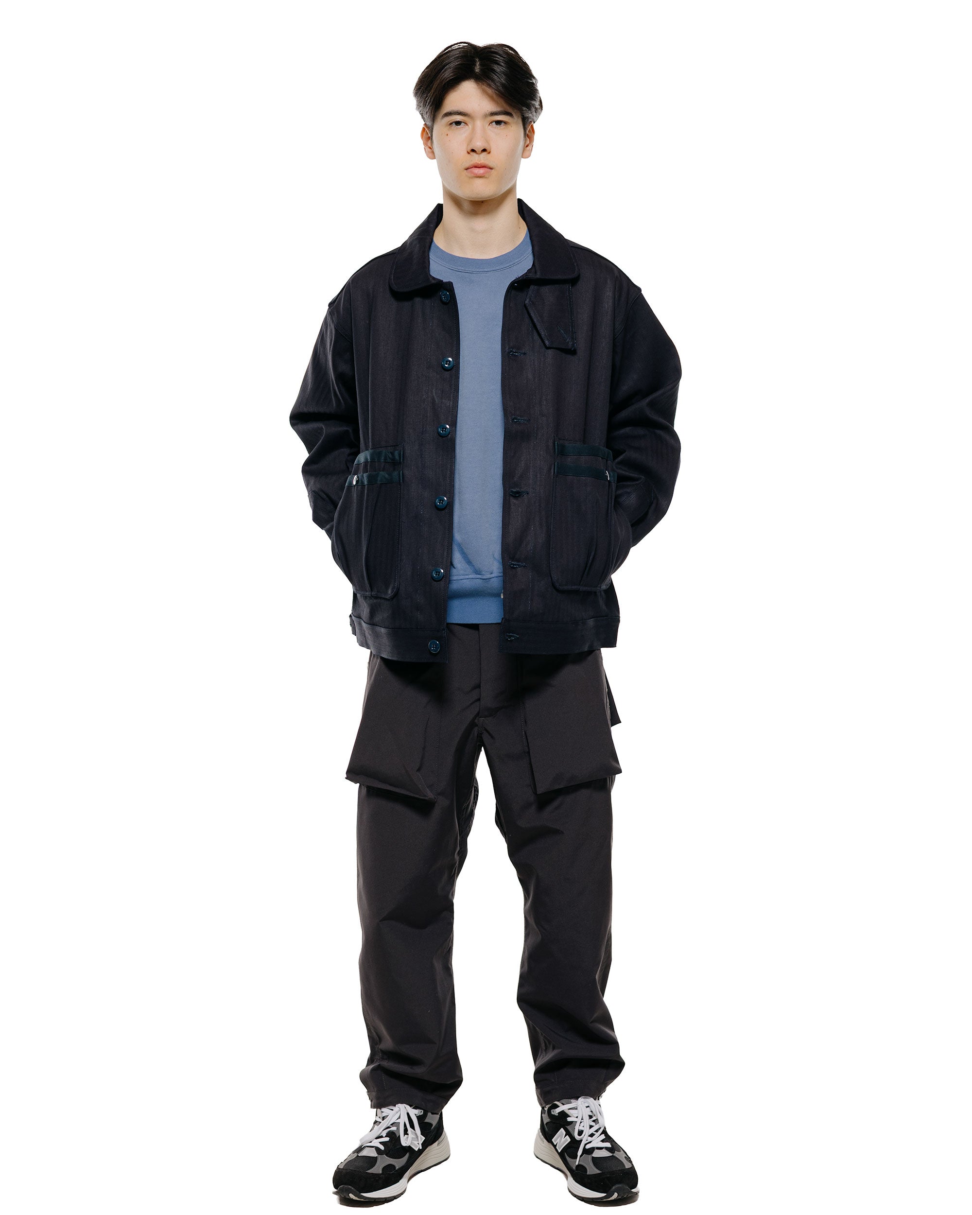 Sassafras Overgrown Trug Jacket Herringbone Twill Indigo/Black