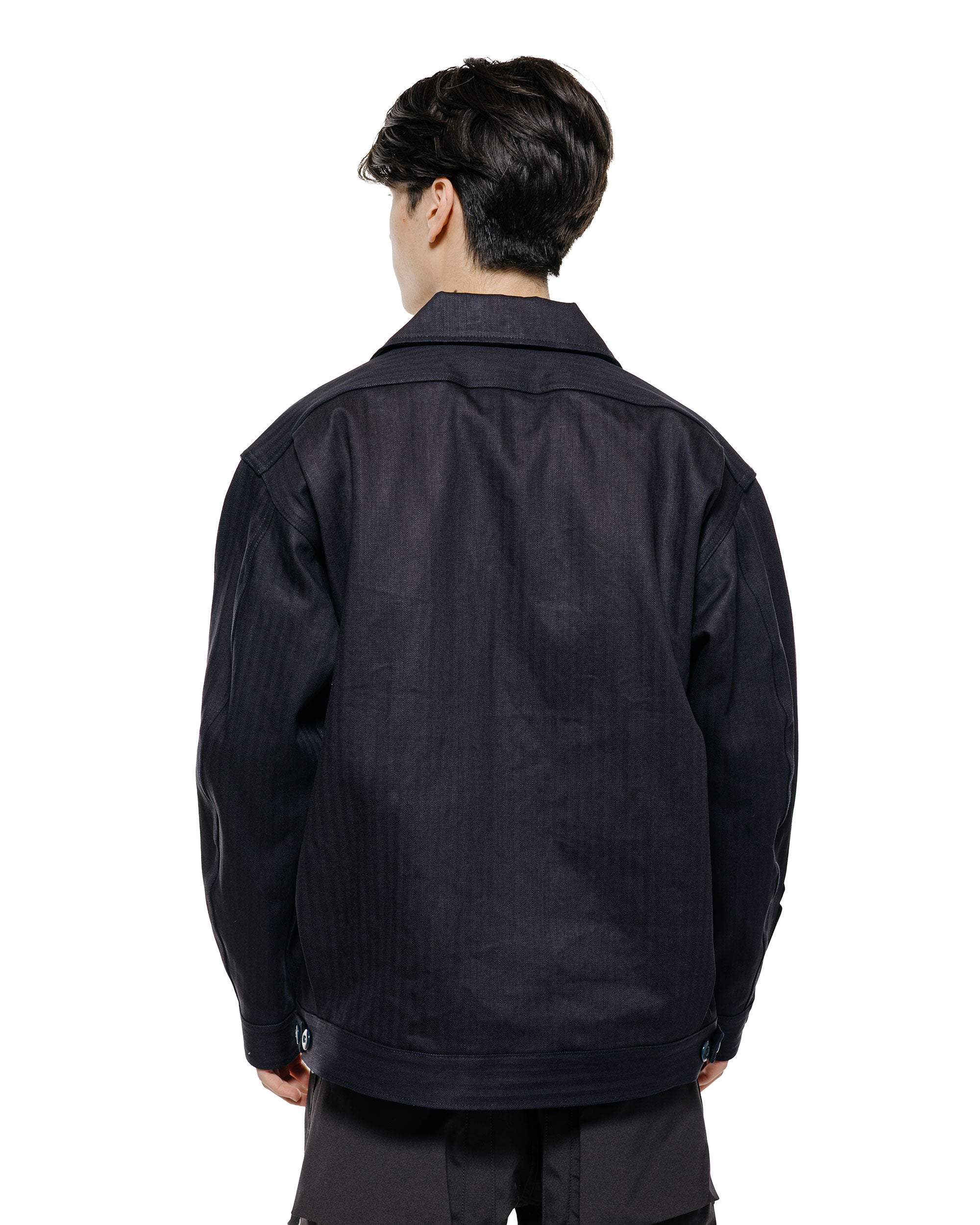 Sassafras Overgrown Trug Jacket Herringbone Twill Indigo/Black