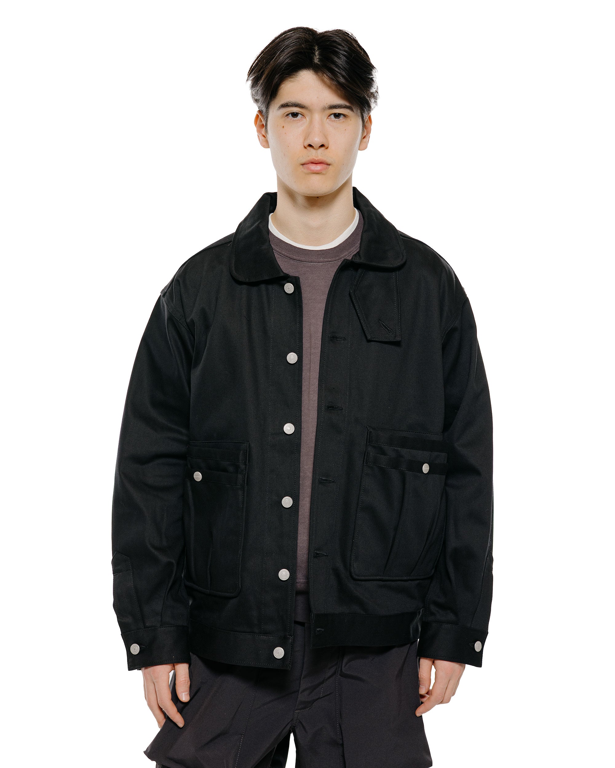 Sassafras Sprayer Jacket 13.7oz Drill Black – lost & found
