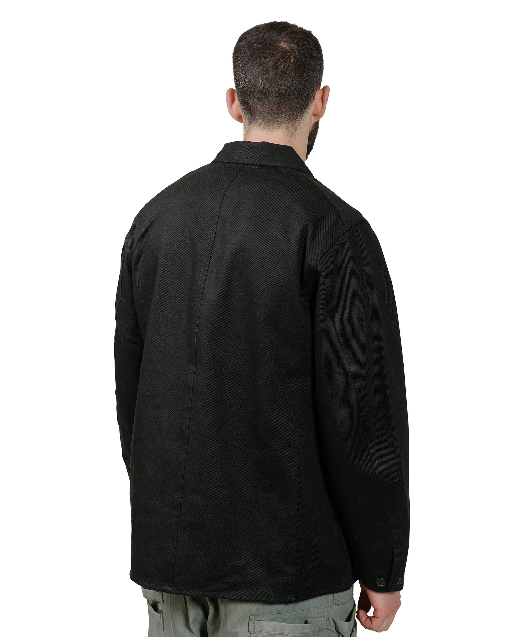 Sassafras Sprayer Jacket 13.7oz Drill Black model back