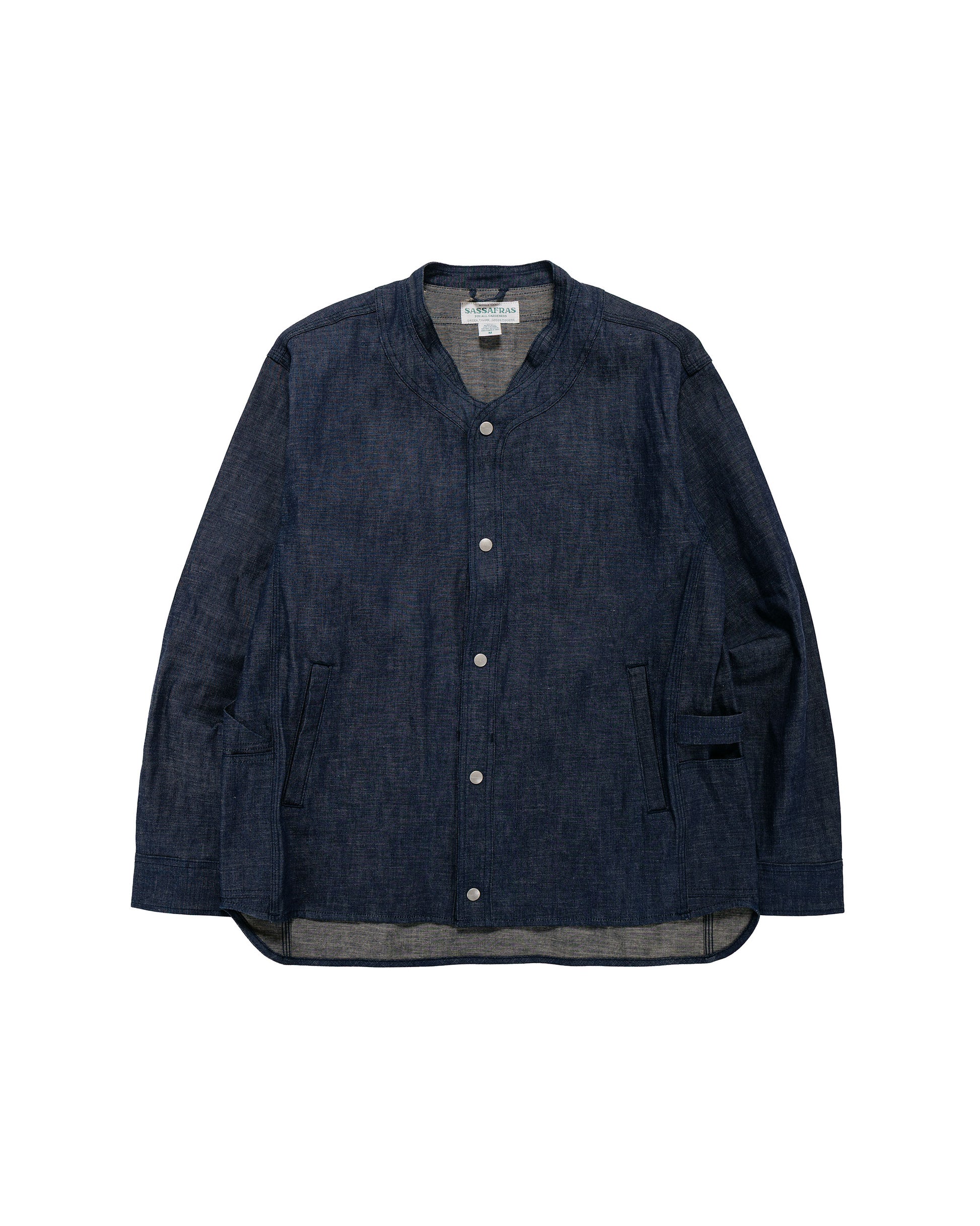 Sassafras Vase Wall Gardener Jacket 8oz Military Denim Indigo