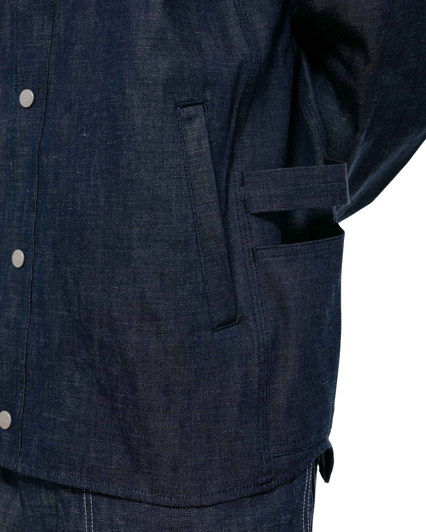 Sassafras Vase Wall Gardener Jacket 8oz Military Denim Indigo