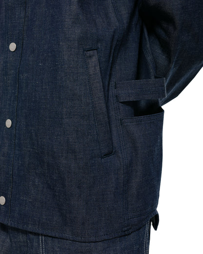 Sassafras Vase Wall Gardener Jacket 8oz Military Denim Indigo