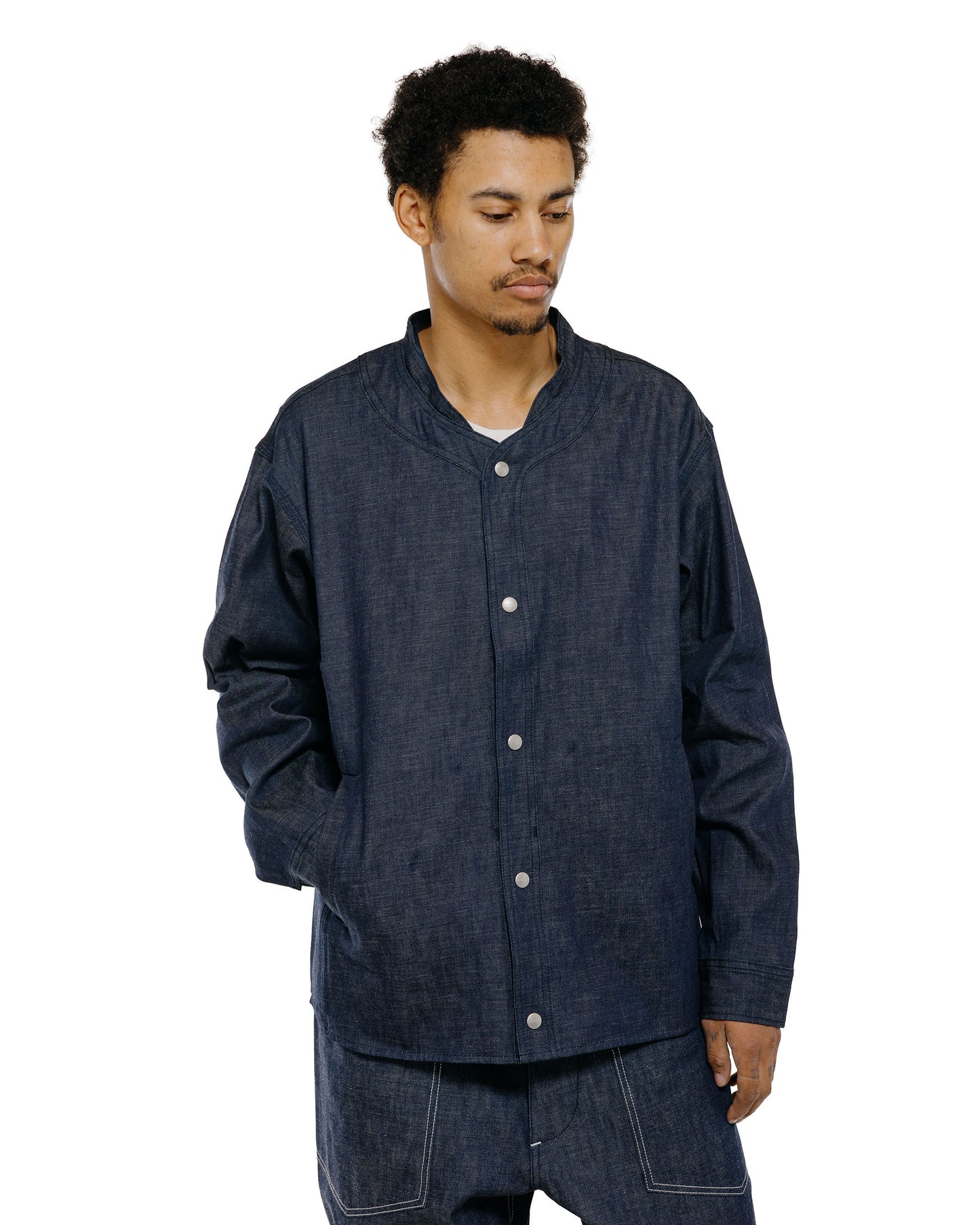 Sassafras Vase Wall Gardener Jacket 8oz Military Denim Indigo