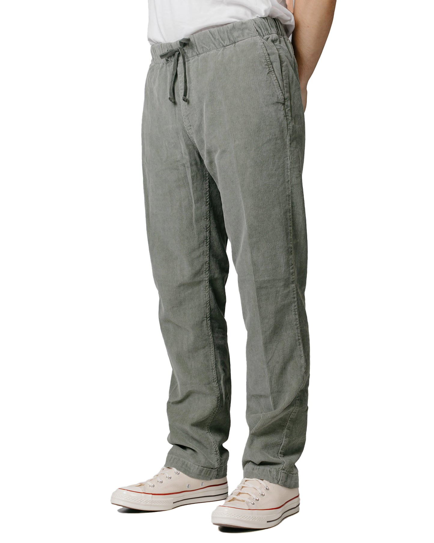 Save Khaki United Corduroy Easy Chino Olive Model front