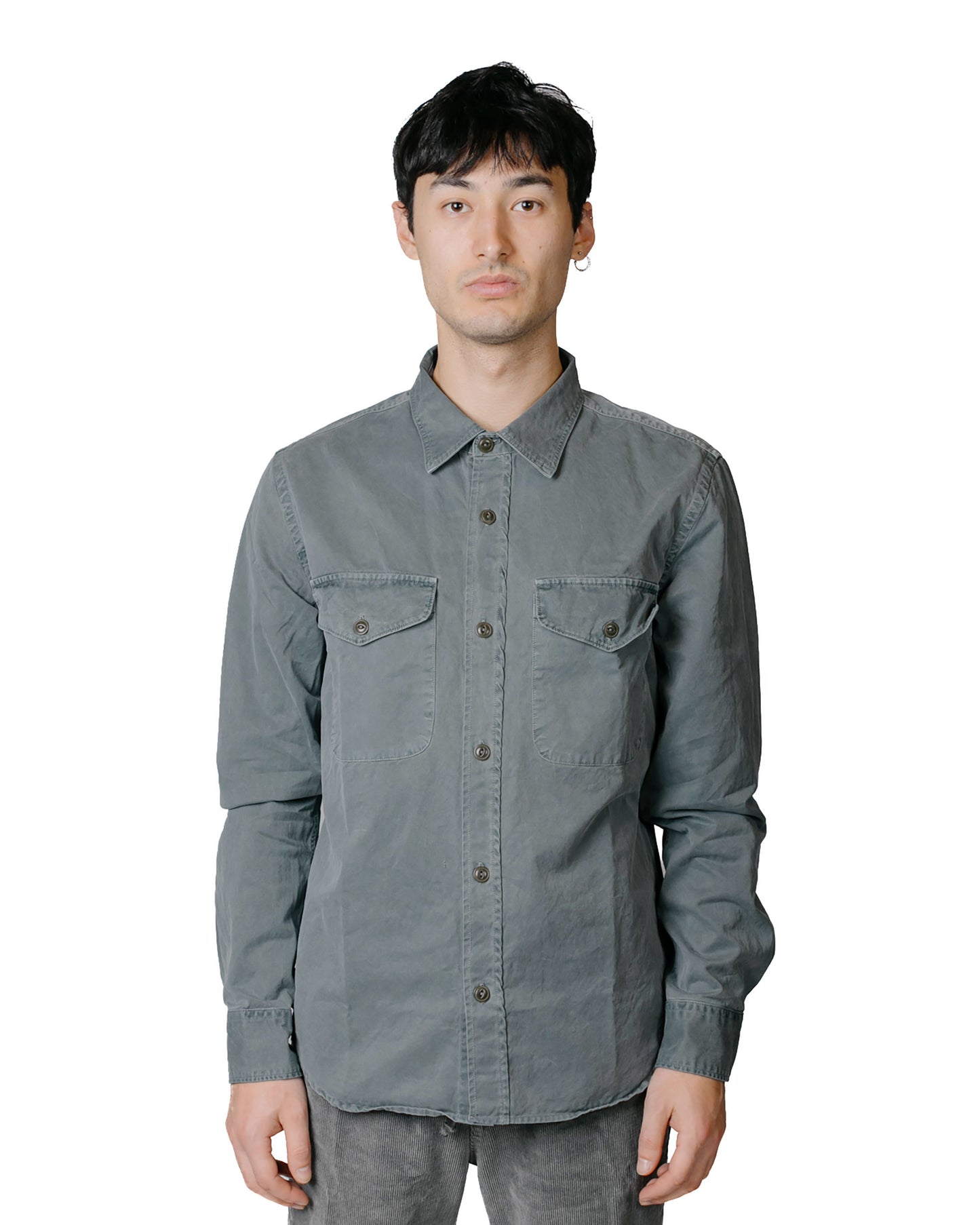 Save Khaki United Twill Overshirt Petrol model front