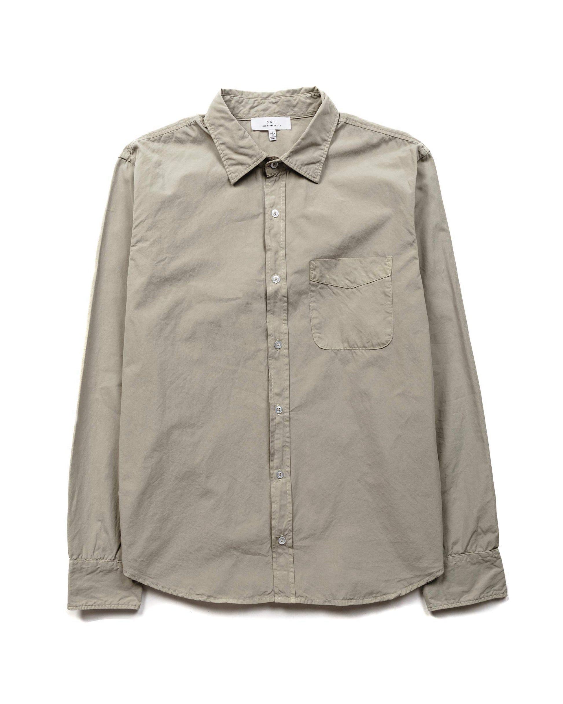 Save Khaki United Poplin Standard Shirt Earth