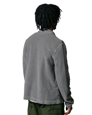 Save Khaki United American Twill Back Terry Snap Front Jacket Black model back