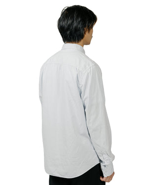 Save Khaki United Poplin Standard Shirt Light Blue model back