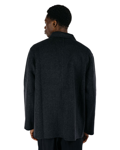 Seya. Double Face Work Jacket / Silk Blended Merino Wool Ash Charcoal