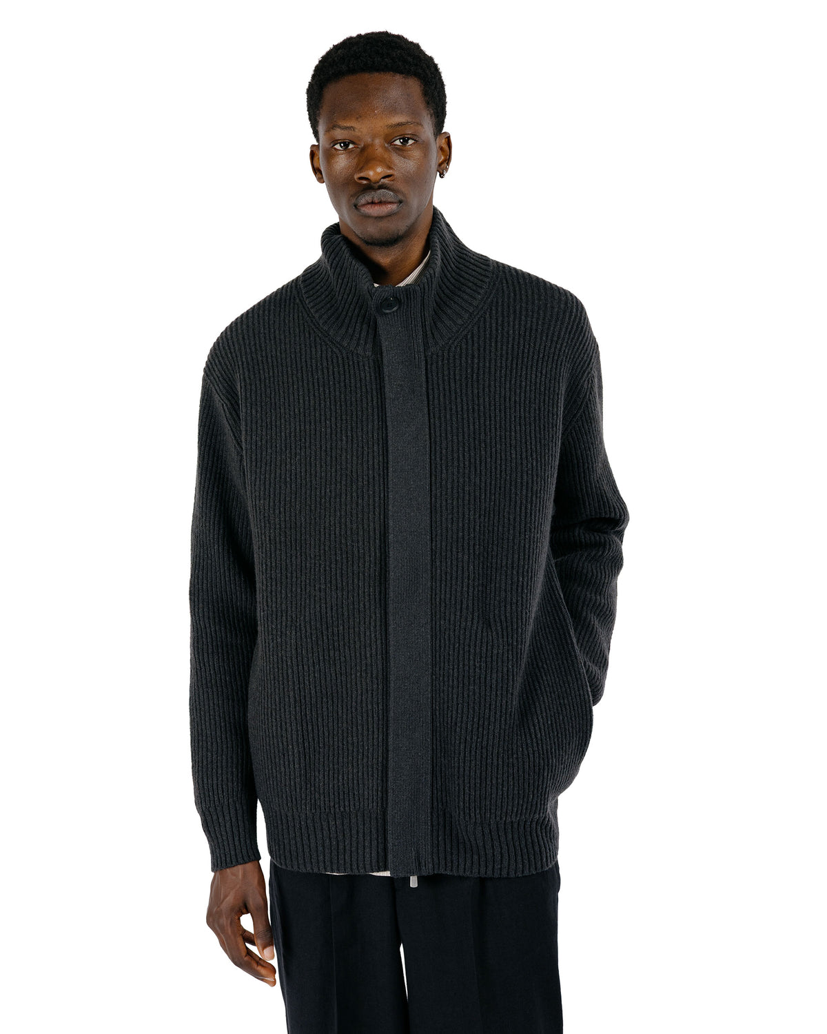 Seya. Cloud Knit Blouson / Double Yak Night Cloud