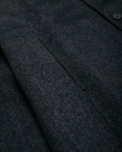 Seya. Double Face Work Jacket / Silk Blended Merino Wool Ash Charcoal
