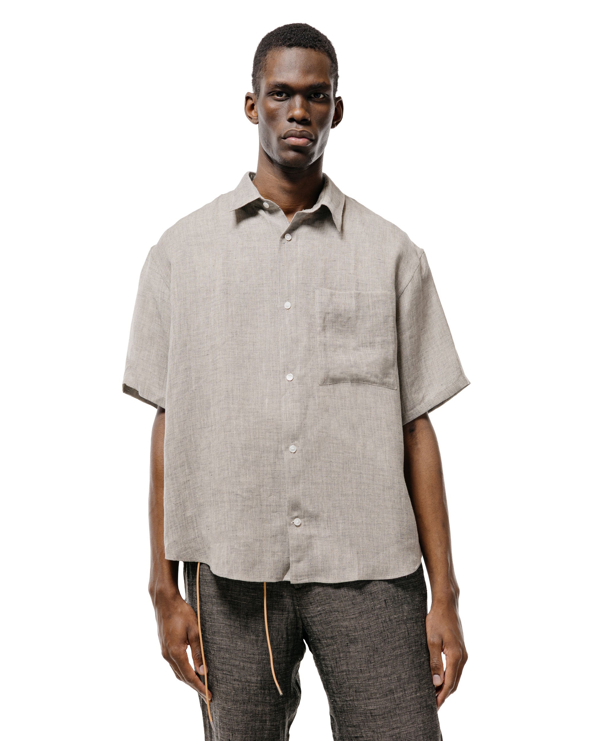 Seya. Riverman Overshirt/Kersey Chambray Linen Clay