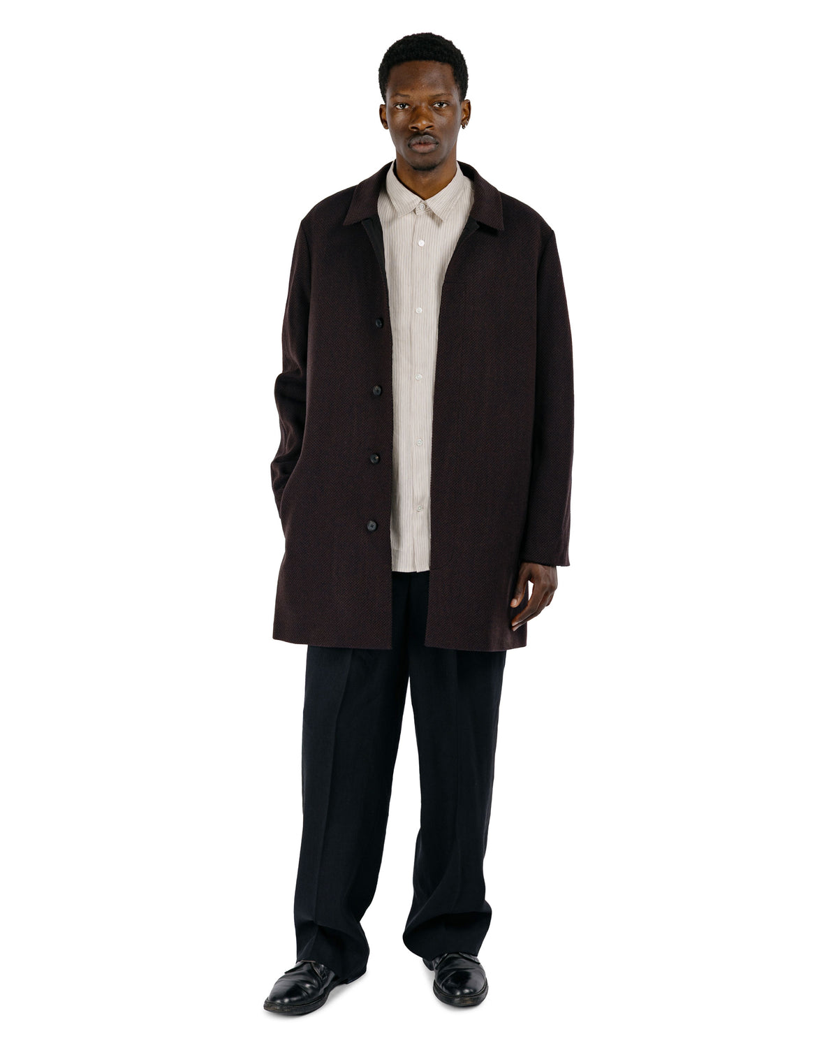 Seya. Horsecoat / Ancient Herringbone Mud Indigo
