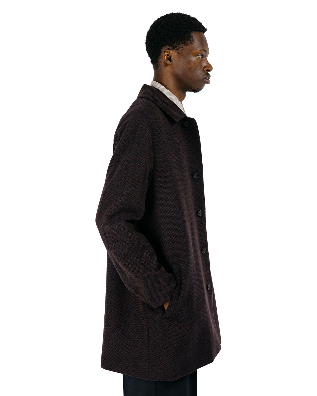 Seya. Horsecoat / Ancient Herringbone Mud Indigo