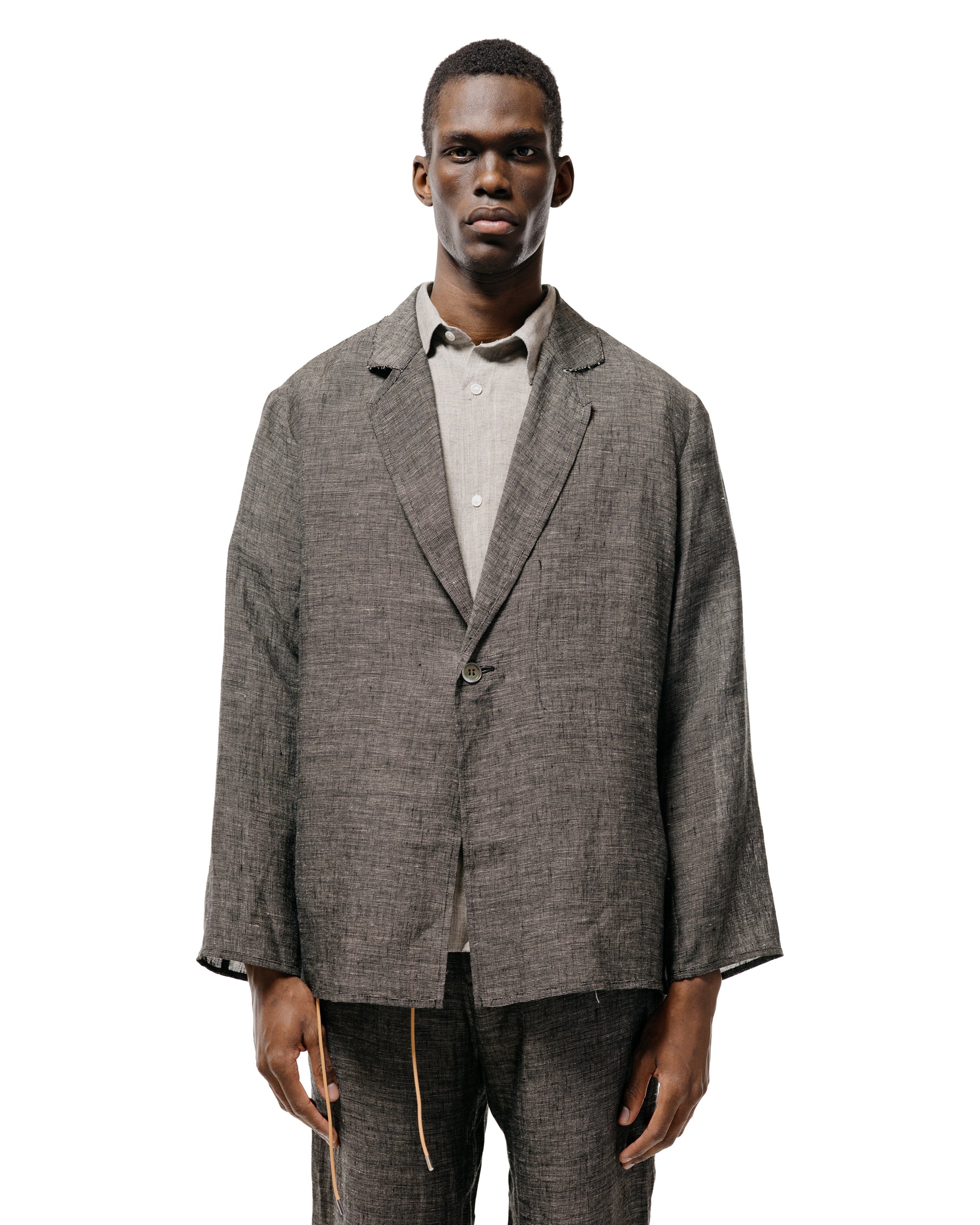 seya セヤ OFF SHORE SHIRT JACKET ジャケット Seya. Nam Ou Zero Jacket/Linen Mesh Black Mix