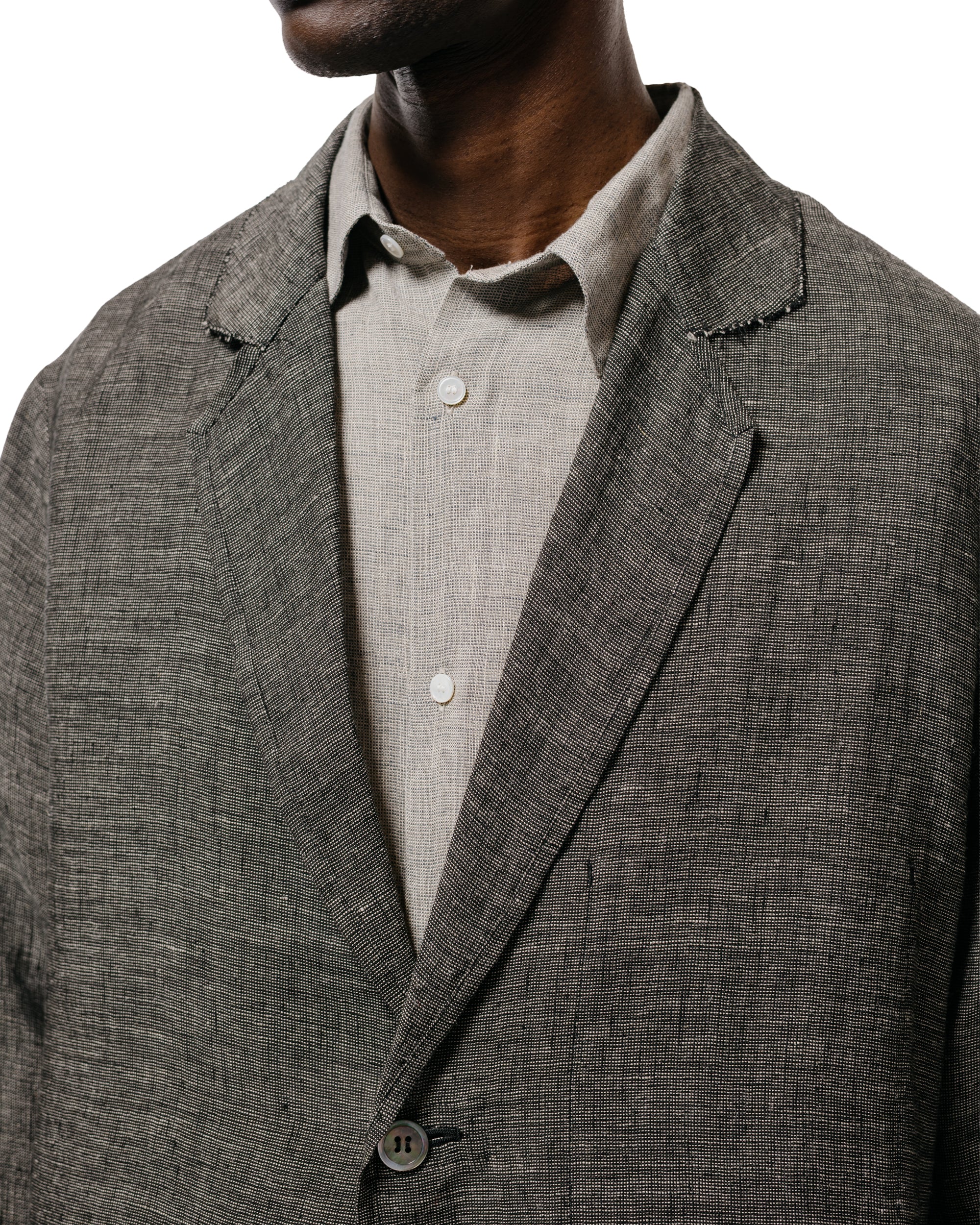 Seya. Nam Ou Zero Jacket/Linen Mesh Black Mix