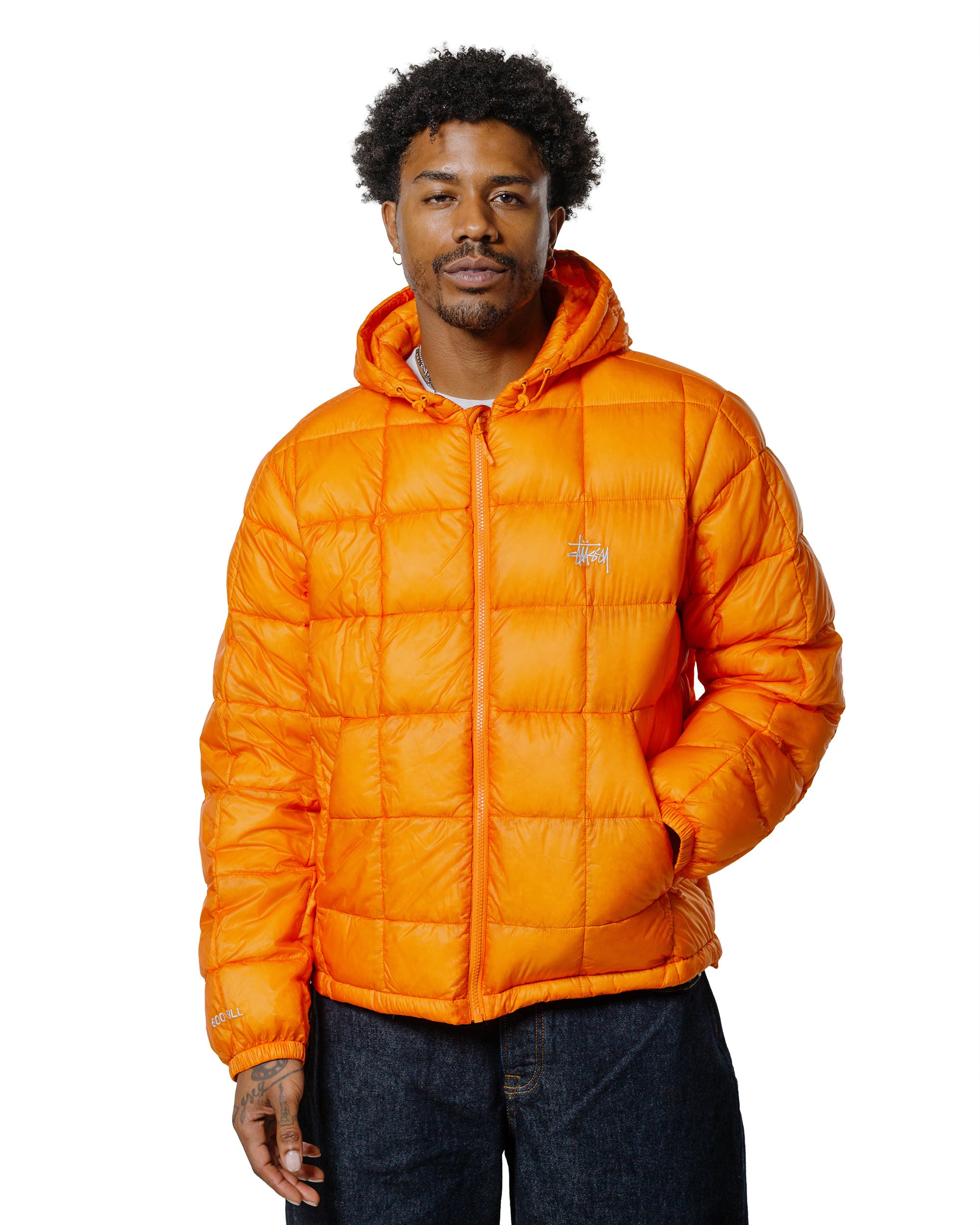 ジャケット・アウター Stussy Midweight Hooded Puffer Jacket MIDWEIGHT HOODED PUFFER BLACK – NRML