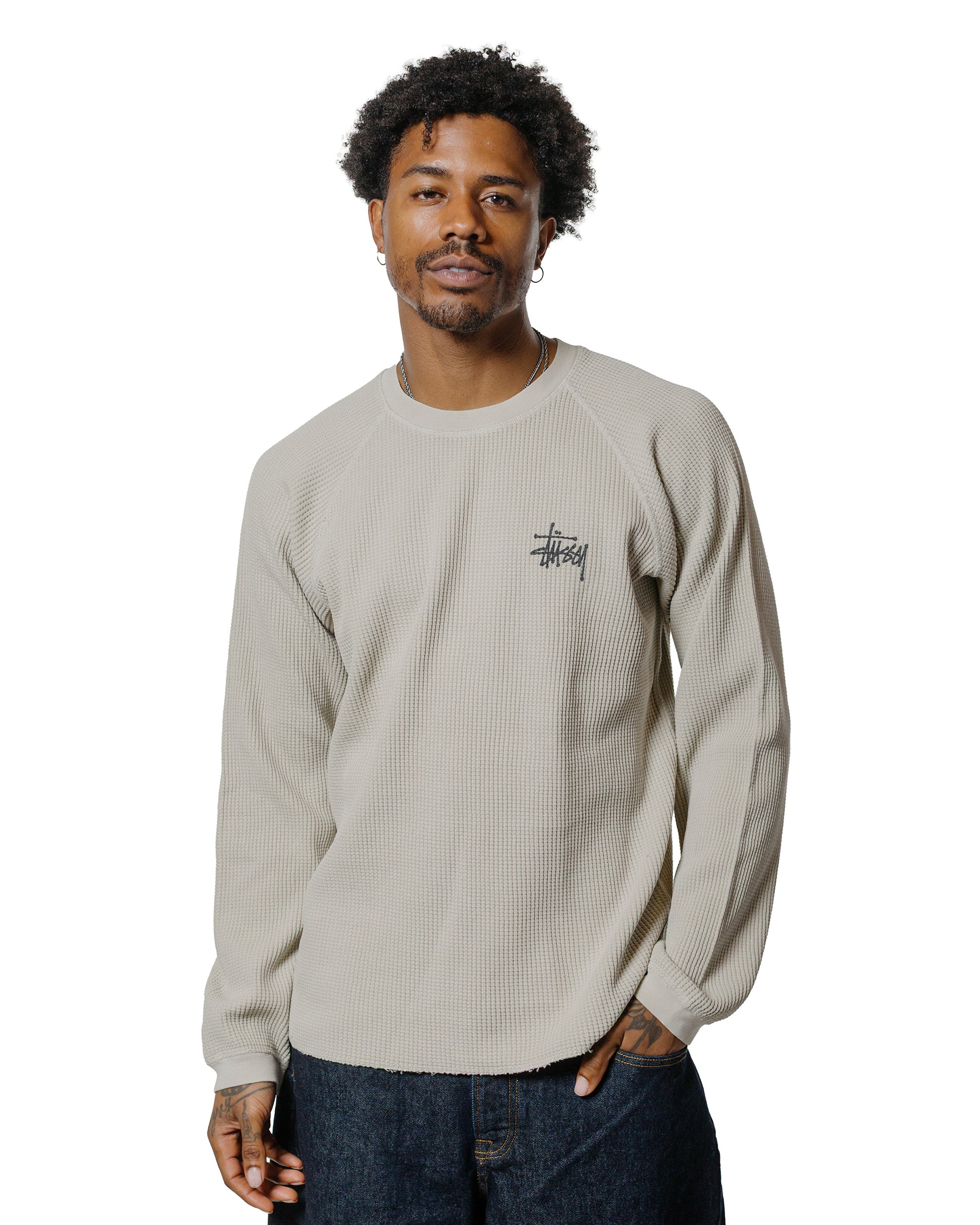 lost & found Stussy Stüssy Basic Stock Raglan Thermal Bone