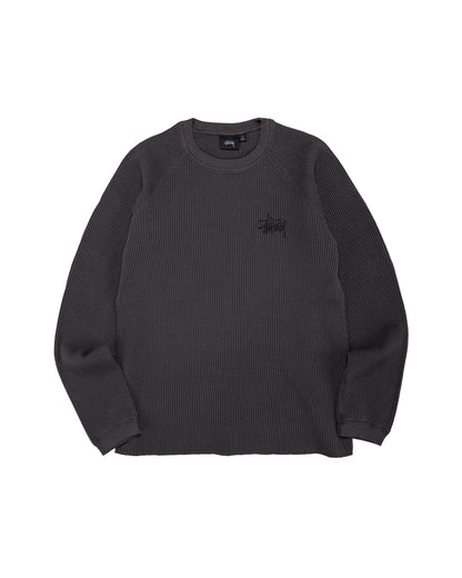 lost & found Stussy Stüssy Basic Stock Raglan Thermal Washed Black
