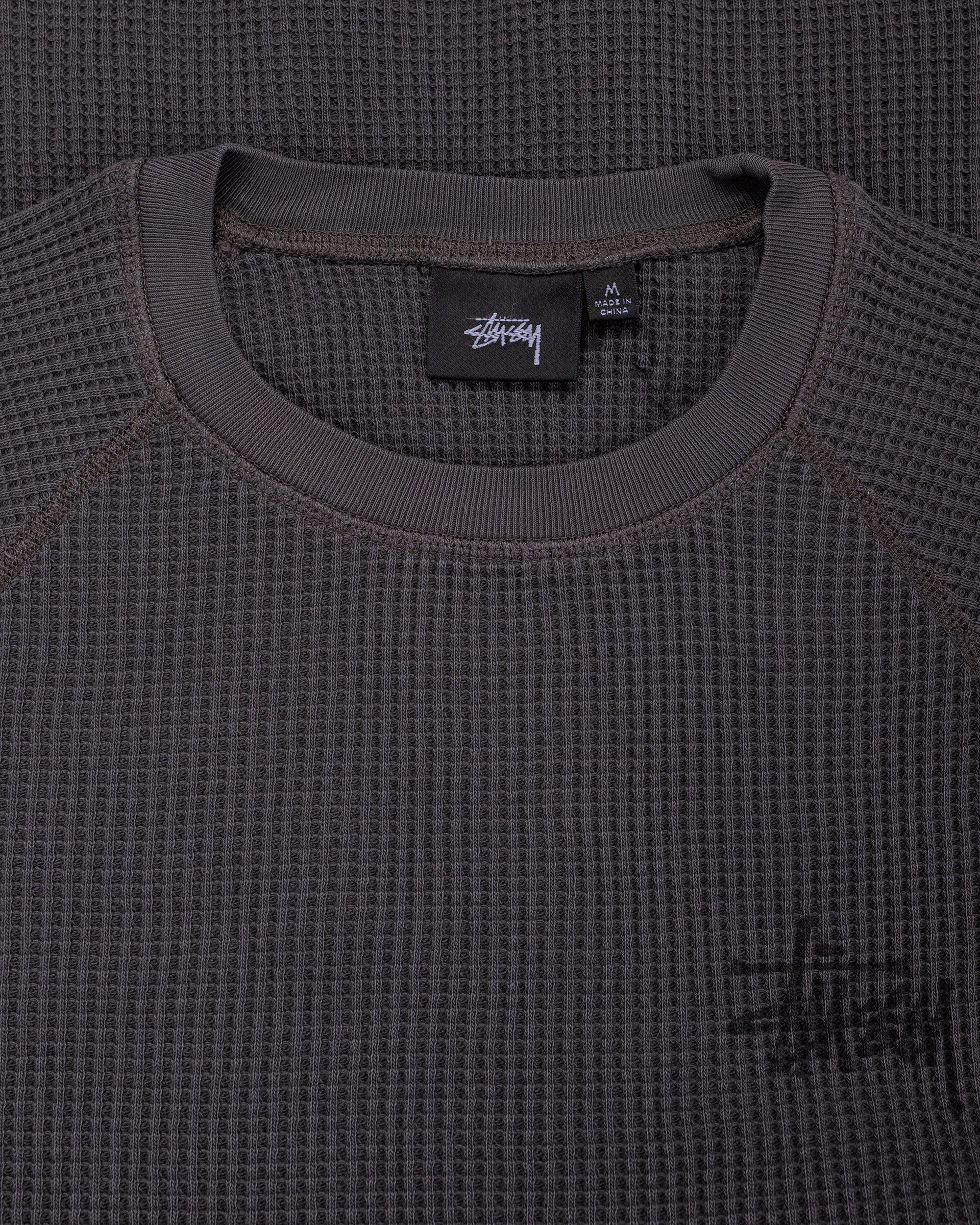 Stüssy Basic Stock Raglan Thermal Washed Black