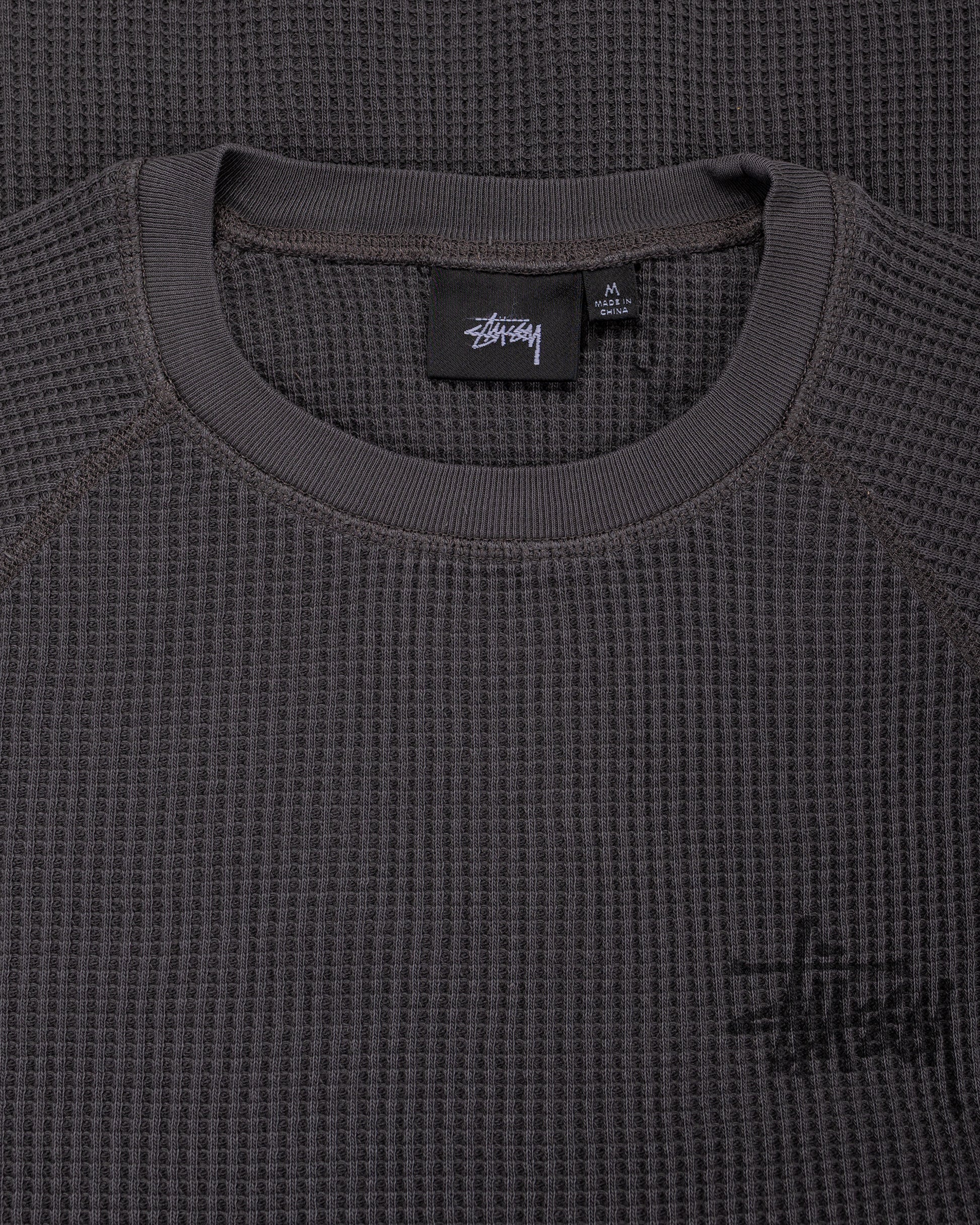 lost & found Stussy Stüssy Basic Stock Raglan Thermal Washed Black