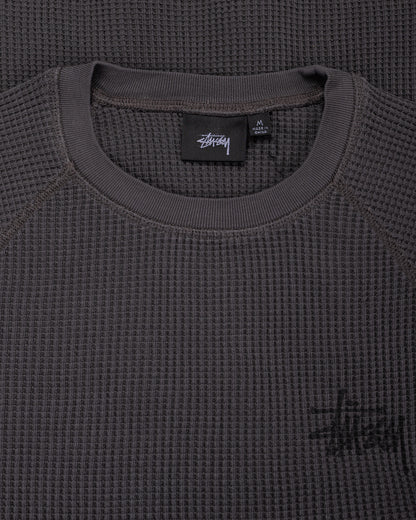 lost & found Stussy Stüssy Basic Stock Raglan Thermal Washed Black