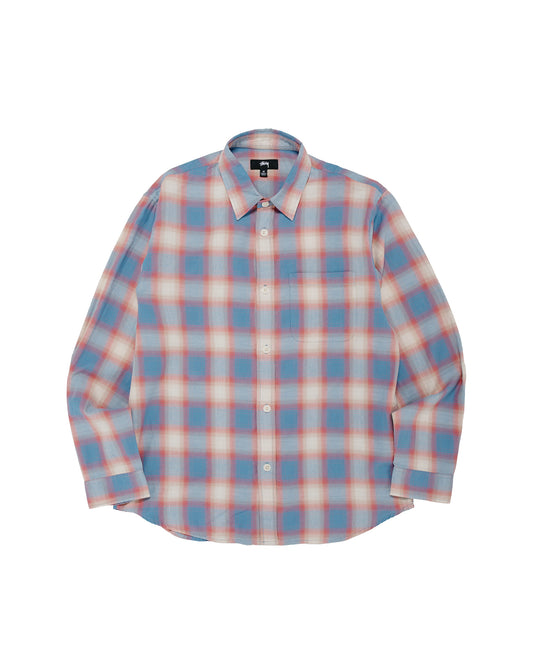 Stüssy Beach Ombre Plaid Shirt Blue