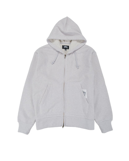 Stüssy Brass Zip Knit Hood Ash Heather