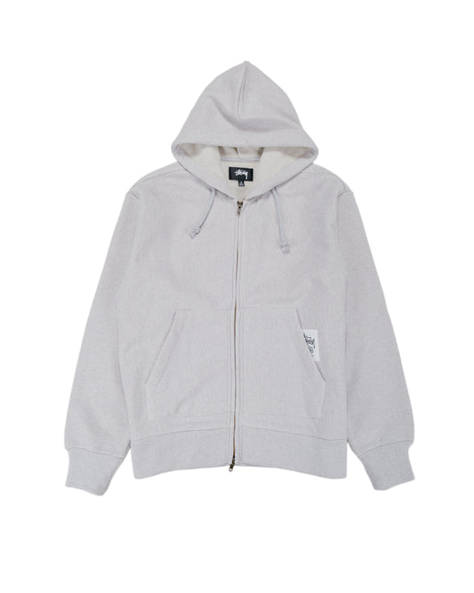 Stüssy Brass Zip Knit Hood Ash Heather