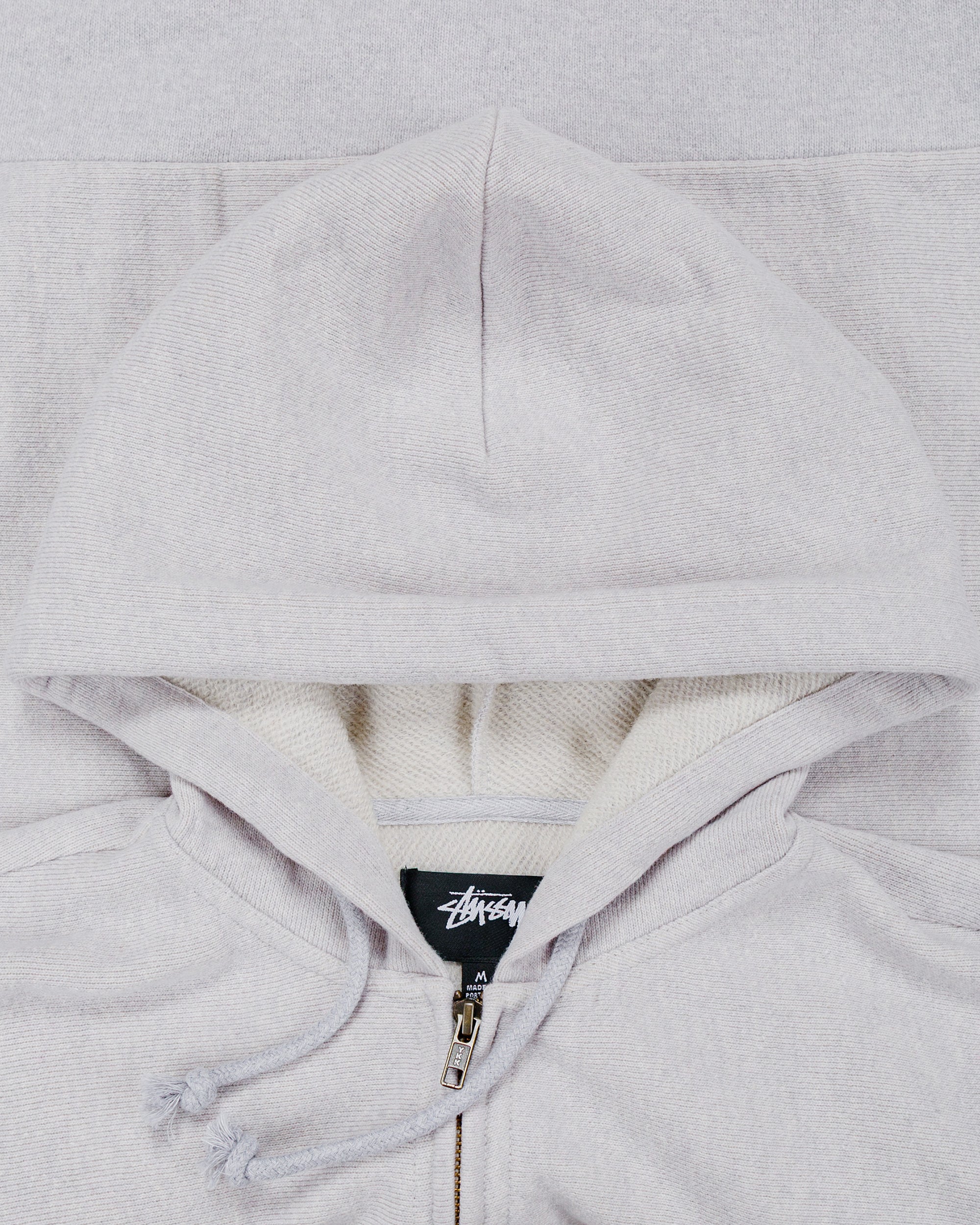 Stüssy ブラス ジップ ニット フーディー アッシュヘザー