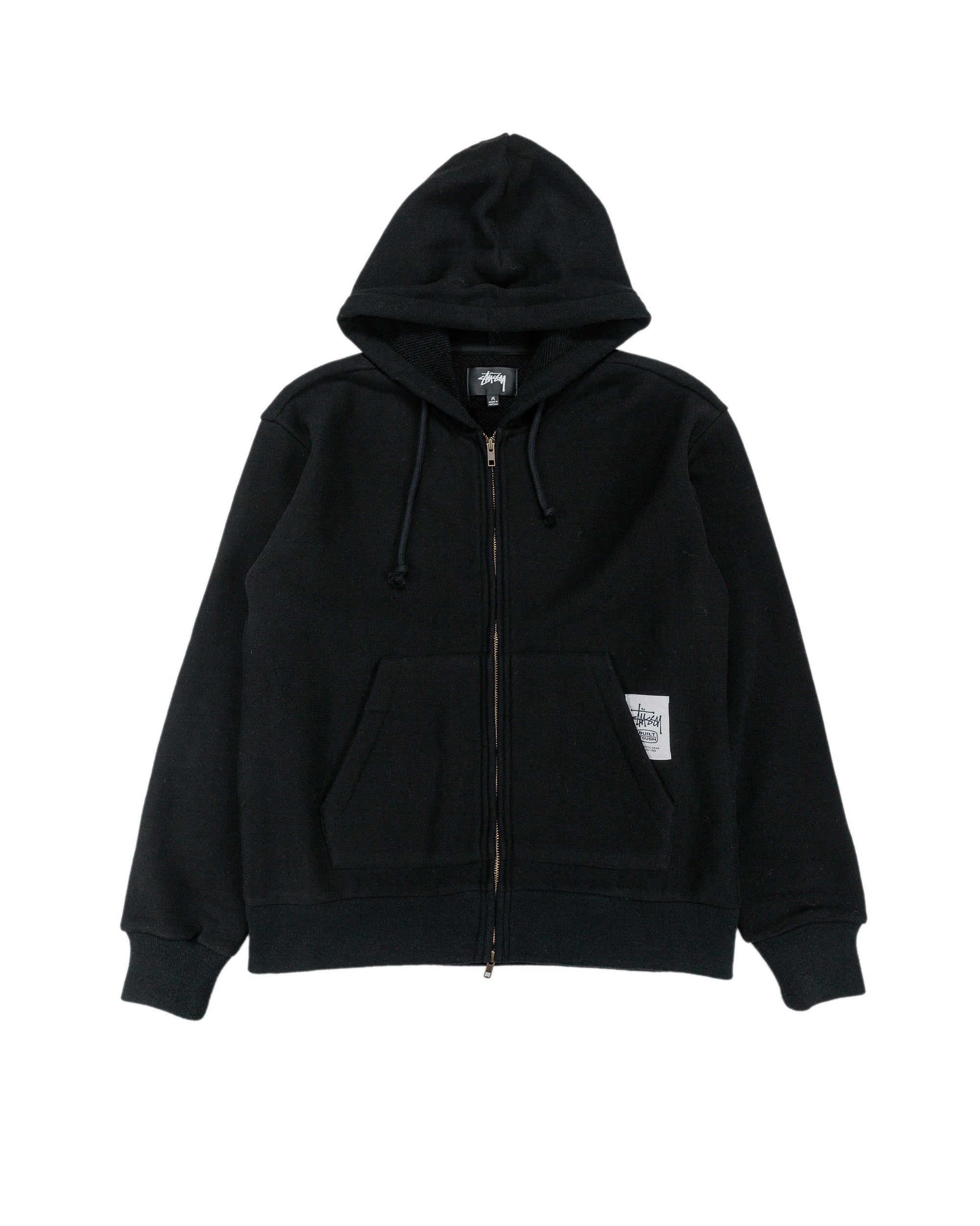 Stüssy Brass Zip Knit Hood Black Stüssy Brass Zip Knit Hood Black
