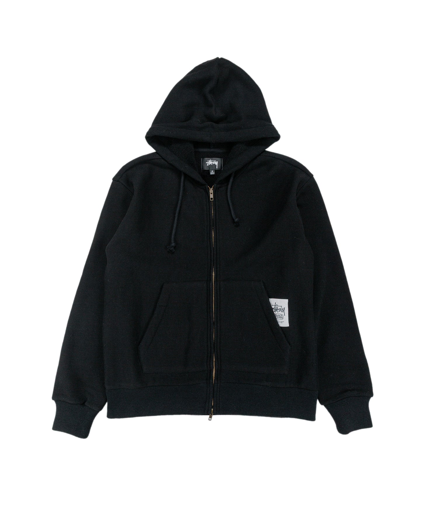 Stüssy Brass Zip Knit Hood Black