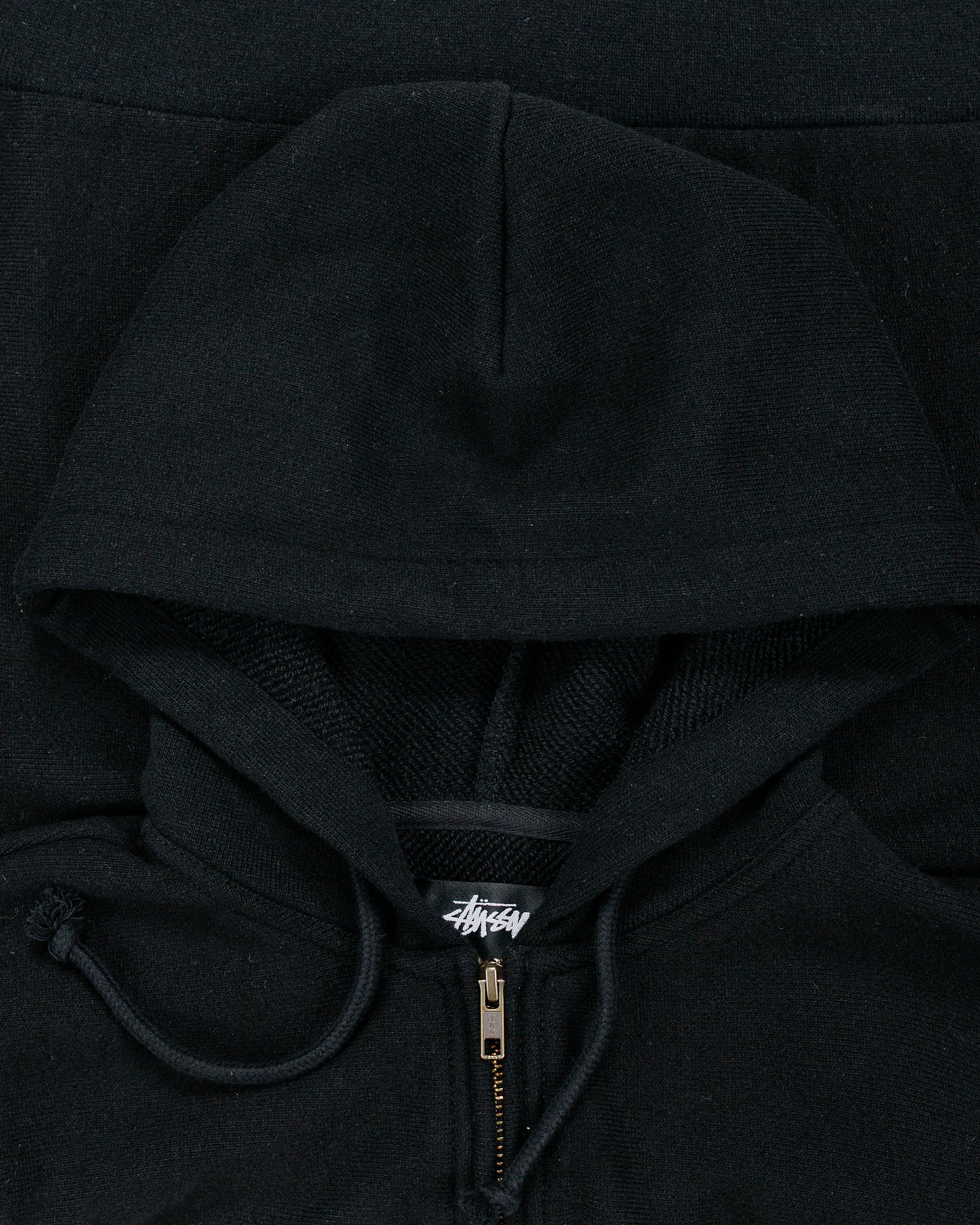 Stüssy Brass Zip Knit Hood Black