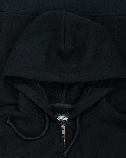 Stüssy Brass Zip Knit Hood Black
