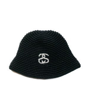 STUSSY Bucket Hat SS Link Knit black