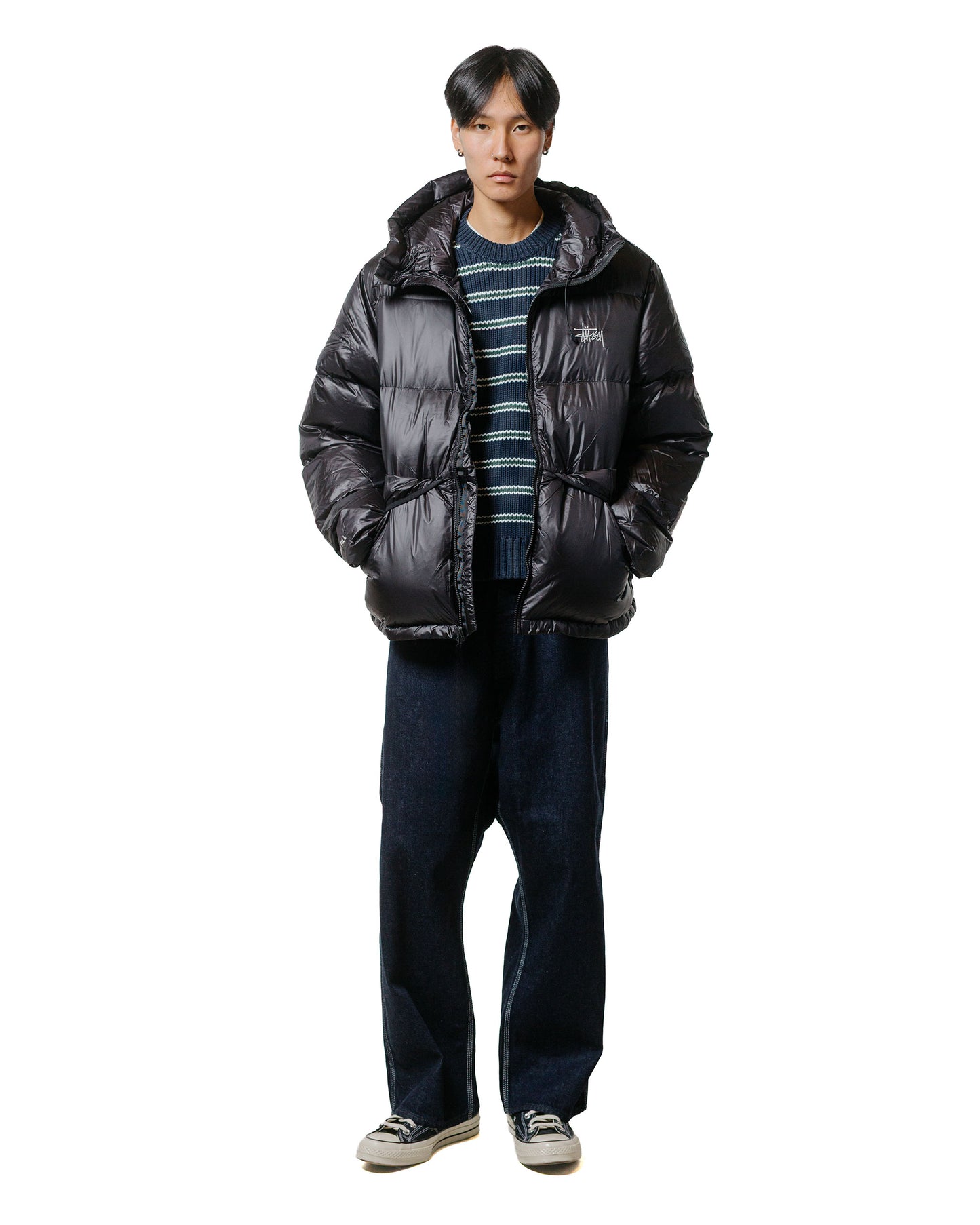 Stüssy Chunky Cotton Stripe Sweater Ocean