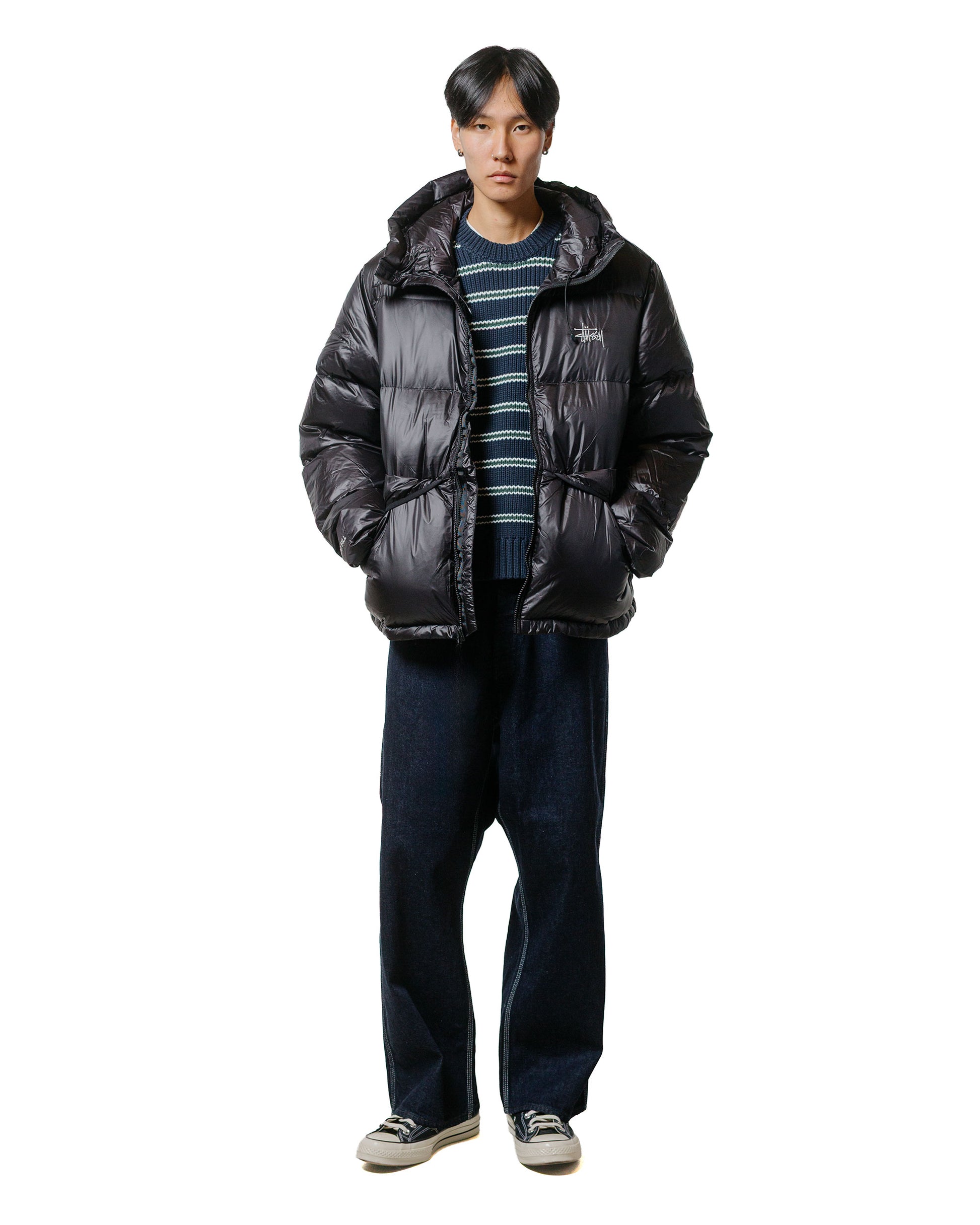 Stüssy Chunky Cotton Stripe Sweater Ocean