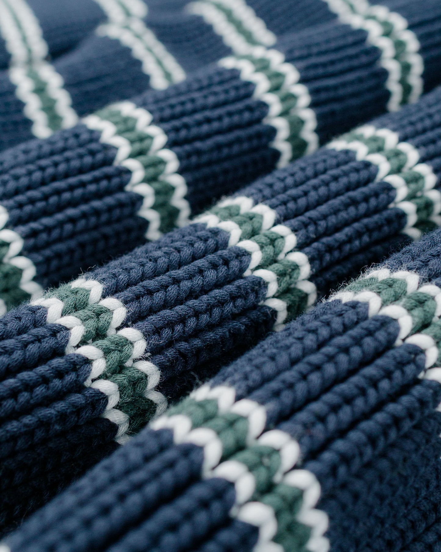 Stüssy Chunky Cotton Stripe Sweater Ocean