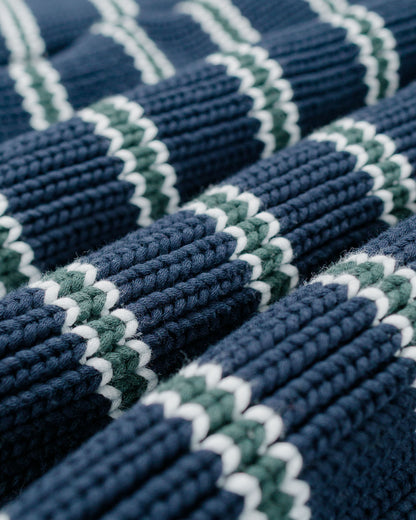 Stüssy Chunky Cotton Stripe Sweater Ocean