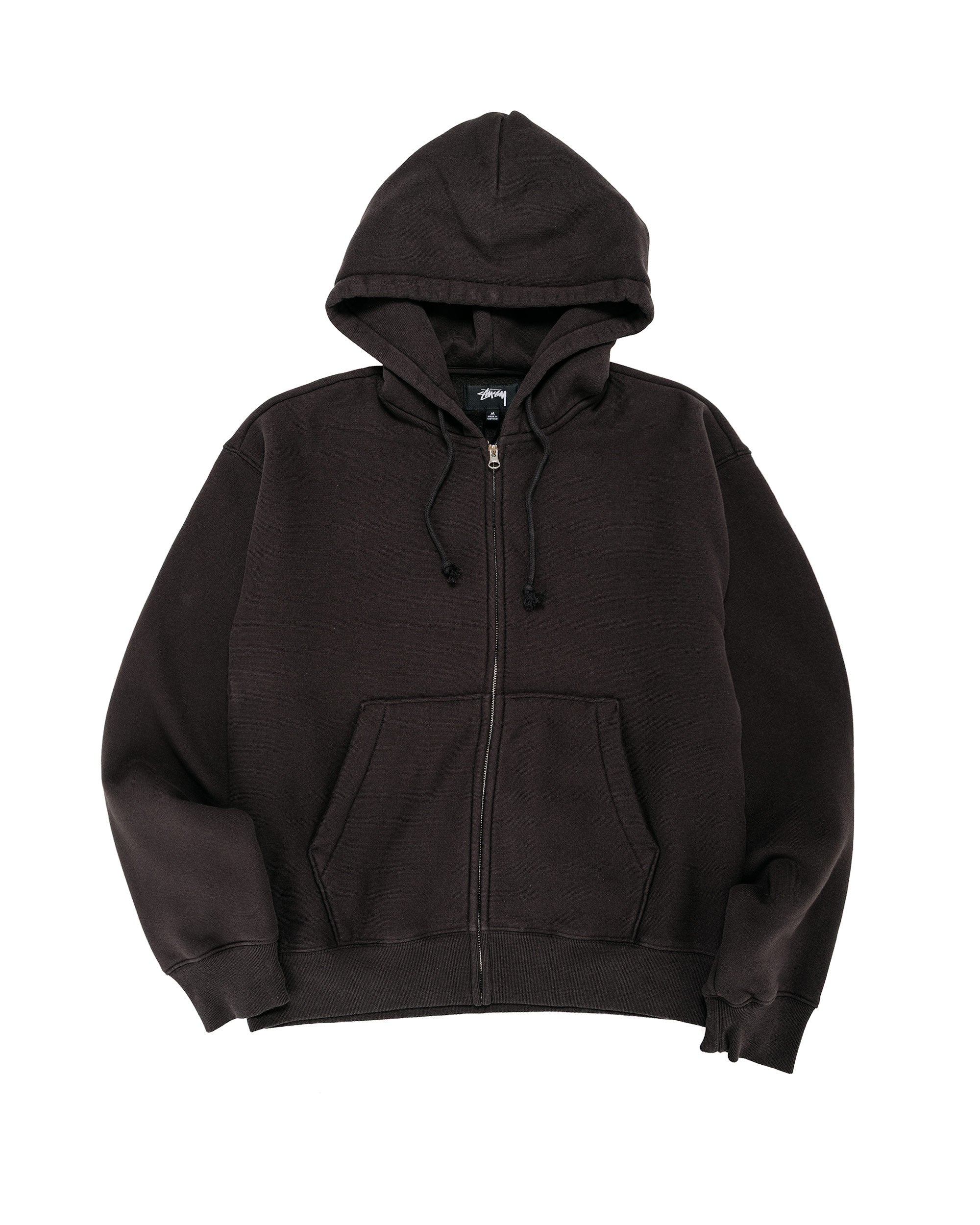 StussyCursiveAppliqueZipHoodie