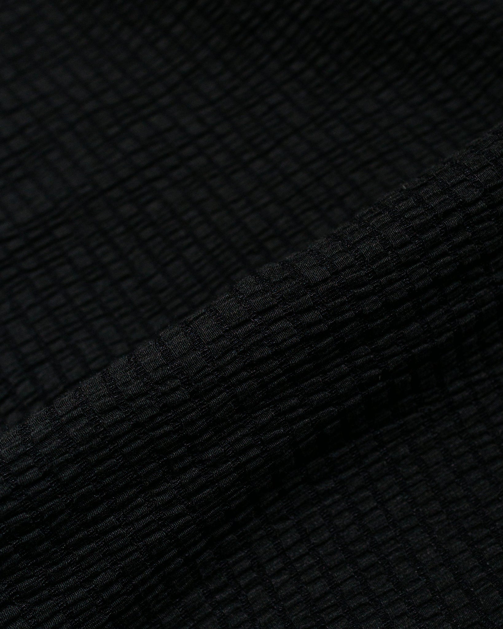 Stüssy Flat Bottom Crinkled Shirt Black fabric